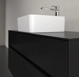 Тумба под раковину Villeroy & Boch Collaro 120х50 см с подсветкой МДФ черный матовый лак C041B0PD