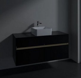 Тумба под раковину Villeroy & Boch Collaro 120х50 см с подсветкой МДФ черный матовый лак C041B0PD