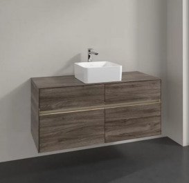 Тумба під раковину Villeroy & Boch Collaro 120х50 см із підсвічуванням ДСП кам'яний дуб C041B0RK