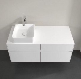 Тумба під раковину Villeroy & Boch Collaro 120х50 см із підсвічуванням МДФ глянсовий білий C042B0DH