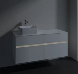 Тумба під раковину Villeroy & Boch Collaro 120х50 см із підсвічуванням МДФ глянсовий білий C042B0DH