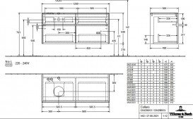Тумба под раковину Villeroy & Boch Collaro 120х50 см с подсветкой ДСП дуб аризона C042B0VH