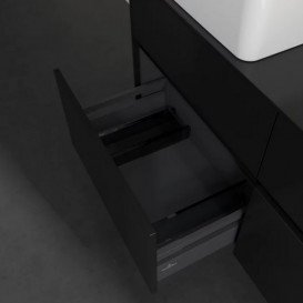 Тумба під раковину Villeroy & Boch Collaro 120х50 см із підсвічуванням МДФ чорний матовий лак C042B0PD