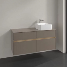Тумба под раковину Villeroy & Boch Collaro 120х50 см с подсветкой ДСП трюфель серый C043B0VG