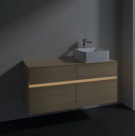 Тумба під раковину Villeroy & Boch Collaro 120х50 см із підсвічуванням ДСП північний дуб C043B0VJ