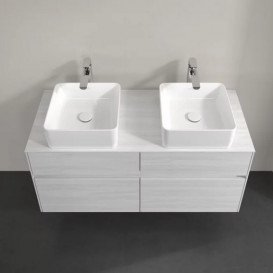 Тумба под раковину Villeroy & Boch Collaro 120х50 см с подсветкой ДСП белое дерево C044B0E8