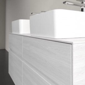 Тумба под раковину Villeroy & Boch Collaro 120х50 см с подсветкой ДСП белое дерево C044B0E8