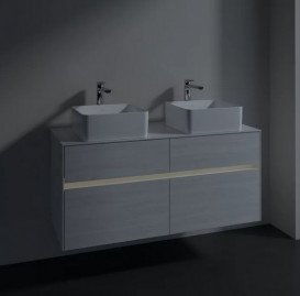 Тумба под раковину Villeroy & Boch Collaro 120х50 см с подсветкой ДСП белое дерево C044B0E8