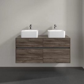 Тумба под раковину Villeroy & Boch Collaro 120х50 см с подсветкой ДСП каменный дуб C044B0RK