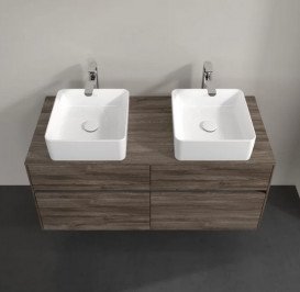 Тумба под раковину Villeroy & Boch Collaro 120х50 см с подсветкой ДСП каменный дуб C044B0RK