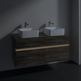 Тумба под раковину Villeroy & Boch Collaro 120х50 см с подсветкой ДСП каменный дуб C044B0RK