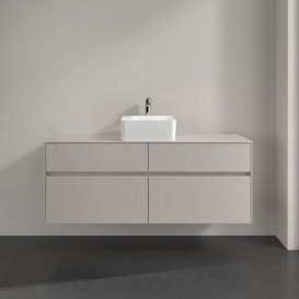 Тумба під раковину Villeroy & Boch Collaro 140х50 см із підсвічуванням ДСП м'який сірий C045B0VK