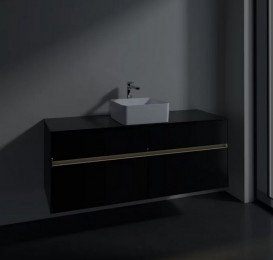 Тумба під раковину Villeroy & Boch Collaro 140х50 см із підсвічуванням МДФ чорний матовий лак C045B0PD