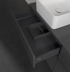 Тумба під раковину Villeroy & Boch Collaro 140х50 см із підсвічуванням МДФ глянсовий сірий C045B0E8