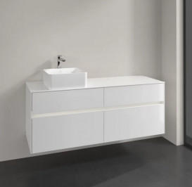Тумба под раковину Villeroy & Boch Collaro 140х50 см с подсветкой ДСП матовый белый C046B0MS