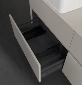 Тумба под раковину Villeroy & Boch Collaro 140х50 см с подсветкой ДСП мягкий серый C046B0VK