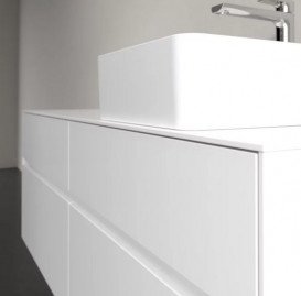 Тумба під раковину Villeroy & Boch Collaro 140х50 см із підсвічуванням МДФ глянсовий білий C047B0DH