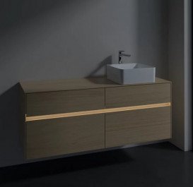 Тумба під раковину Villeroy & Boch Collaro 140х50 см із підсвічуванням ДСП північний дуб C047B0VJ