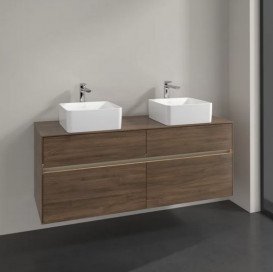 Тумба під раковину Villeroy & Boch Collaro 140х50 см із підсвічуванням ДСП дуб аризона C048B0VH