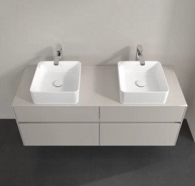 Тумба під раковину Villeroy & Boch Collaro 140х50 см із підсвічуванням ДСП м'який сірий C048B0VK
