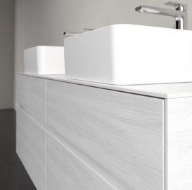 Тумба під раковину Villeroy & Boch Collaro 140х50 см із підсвічуванням ДСП біле дерево C048B0E8