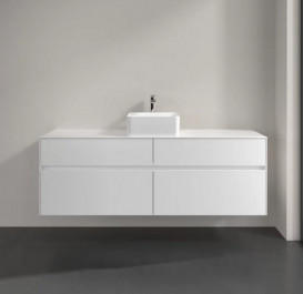 Тумба под раковину Villeroy & Boch Collaro 160х50 см с подсветкой МДФ глянцевый белый C049B0DH