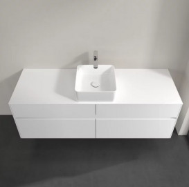 Тумба під раковину Villeroy & Boch Collaro 160х50 см із підсвічуванням ДСП матовий білий C049B0MS