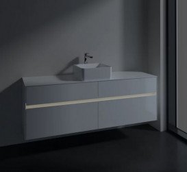 Тумба під раковину Villeroy & Boch Collaro 160х50 см із підсвічуванням ДСП матовий білий C049B0MS