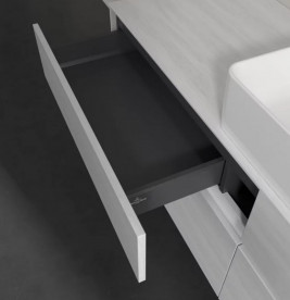 Тумба под раковину Villeroy & Boch Collaro 160х50 см с подсветкой ДСП белое дерево C049B0E8