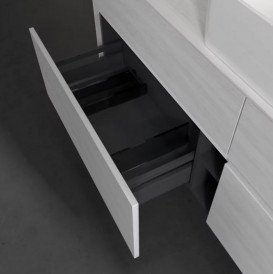 Тумба под раковину Villeroy & Boch Collaro 160х50 см с подсветкой ДСП белое дерево C049B0E8