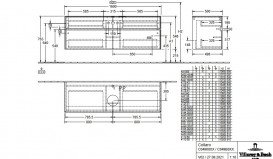 Тумба под раковину Villeroy & Boch Collaro 160х50 см с подсветкой ДСП белое дерево C049B0E8