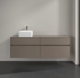 Тумба під раковину Villeroy & Boch Collaro 160х50 см із підсвічуванням ДСП трюфель сірий C050B0VG