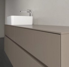 Тумба під раковину Villeroy & Boch Collaro 160х50 см із підсвічуванням ДСП трюфель сірий C050B0VG