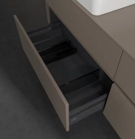 Тумба під раковину Villeroy & Boch Collaro 160х50 см із підсвічуванням ДСП трюфель сірий C050B0VG
