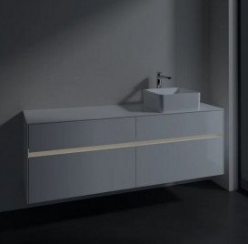 Тумба під раковину Villeroy & Boch Collaro 160х50 см із підсвічуванням МДФ глянсовий білий C051B0DH