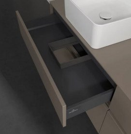 Тумба під раковину Villeroy & Boch Collaro 160х50 см із підсвічуванням ДСП трюфель сірий C052B0VG
