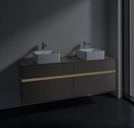 Тумба під раковину Villeroy & Boch Collaro 160х50 см із підсвічуванням ДСП трюфель сірий C052B0VG