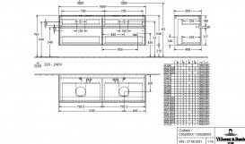 Тумба під раковину Villeroy & Boch Collaro 160х50 см із підсвічуванням ДСП дуб аризона C052B0VH