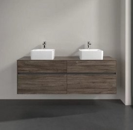 Тумба під раковину Villeroy & Boch Collaro 160х50 см із підсвічуванням ДСП кам'яний дуб C052B0RK