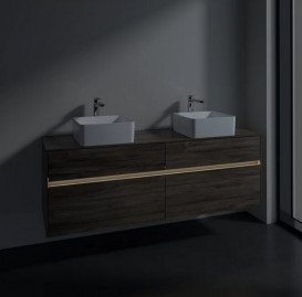 Тумба під раковину Villeroy & Boch Collaro 160х50 см із підсвічуванням ДСП кам'яний дуб C052B0RK