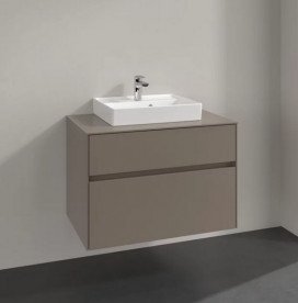 Тумба под раковину Villeroy & Boch Collaro 80х50 см ДСП трюфель серый C06900VG