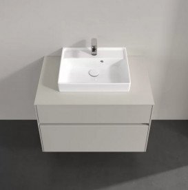 Тумба под раковину Villeroy & Boch Collaro 80х50 см ДСП мягкий серый C06900VK