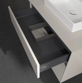 Тумба под раковину Villeroy & Boch Collaro 80х50 см ДСП мягкий серый C06900VK