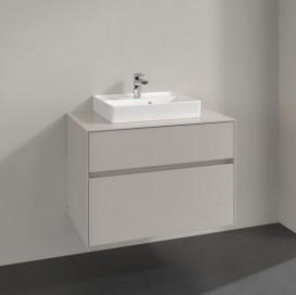 Тумба под раковину Villeroy & Boch Collaro 80х50 см ДСП мягкий серый C06900VK