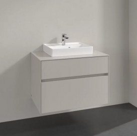 Тумба под раковину Villeroy & Boch Collaro 80х50 см ДСП мягкий серый C06900VK