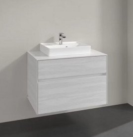 Тумба под раковину Villeroy & Boch Collaro 80х50 см ДСП белое дерево C06900E8