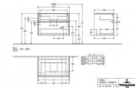 Тумба под раковину Villeroy & Boch Collaro 80х50 см ДСП белое дерево C06900E8