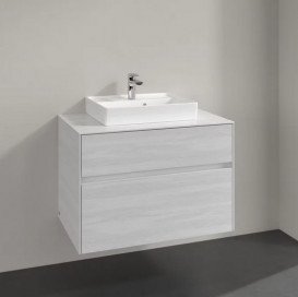 Тумба под раковину Villeroy & Boch Collaro 80х50 см ДСП белое дерево C06900E8