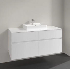 Тумба под раковину Villeroy & Boch Collaro 120х50 см МДФ глянцевый белый C07000DH