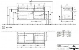 Тумба под раковину Villeroy & Boch Collaro 120х50 см ДСП белый матовый C07000MS